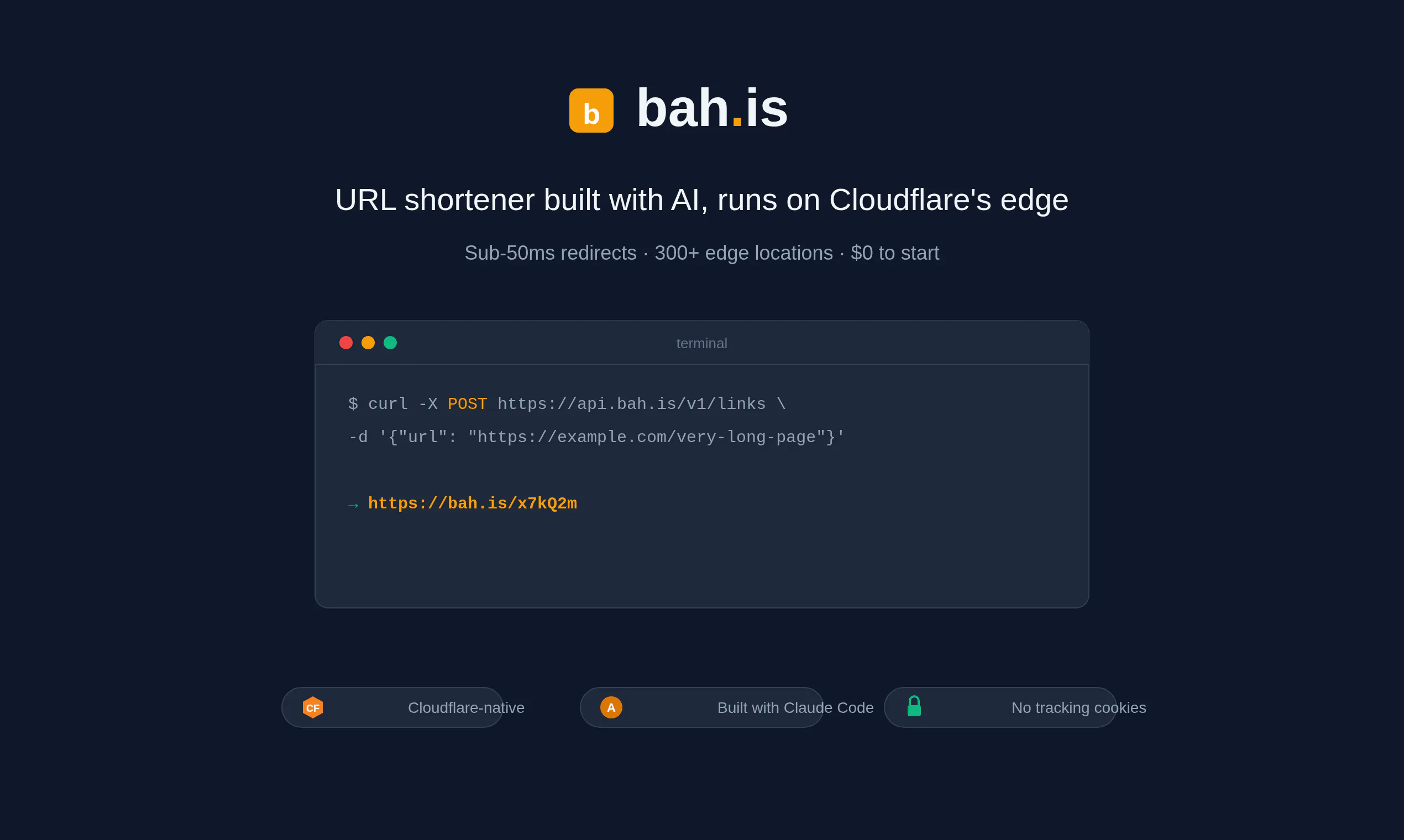 bah.is — Short Links, Big Impact 專案橫幅
