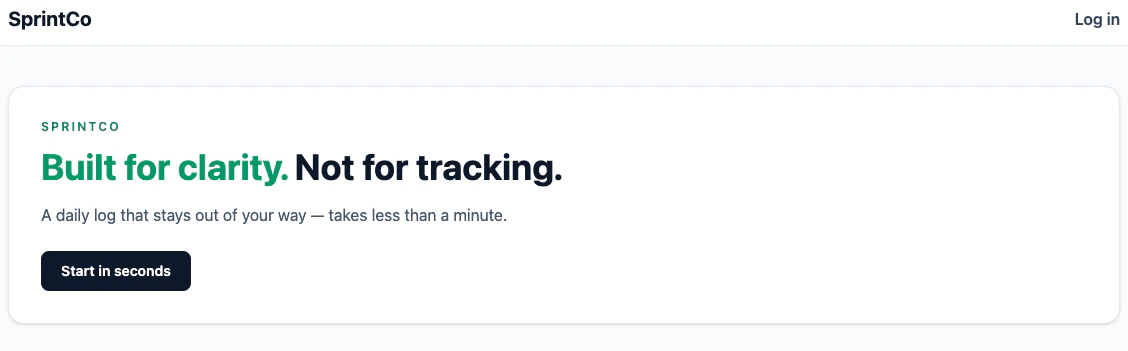SprintCo 대표 미리보기