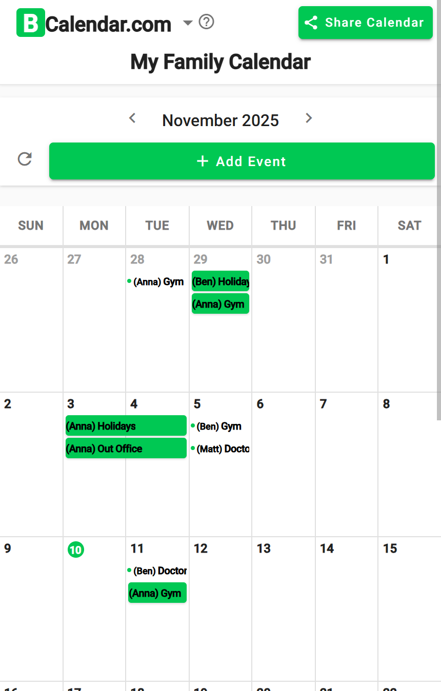 BCalendar.com gallery image