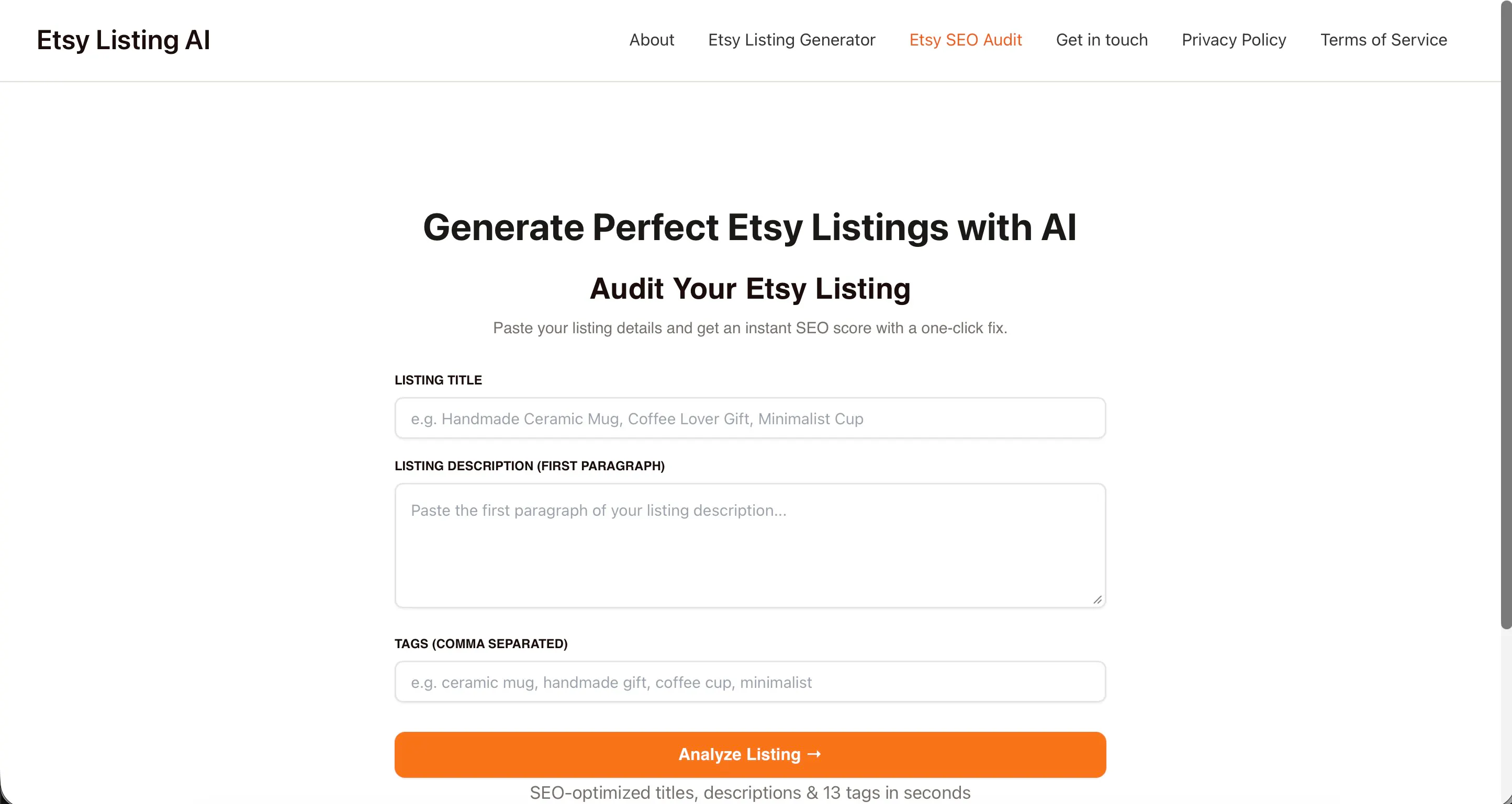 Etsy SEO Audit のプロダクトバナー