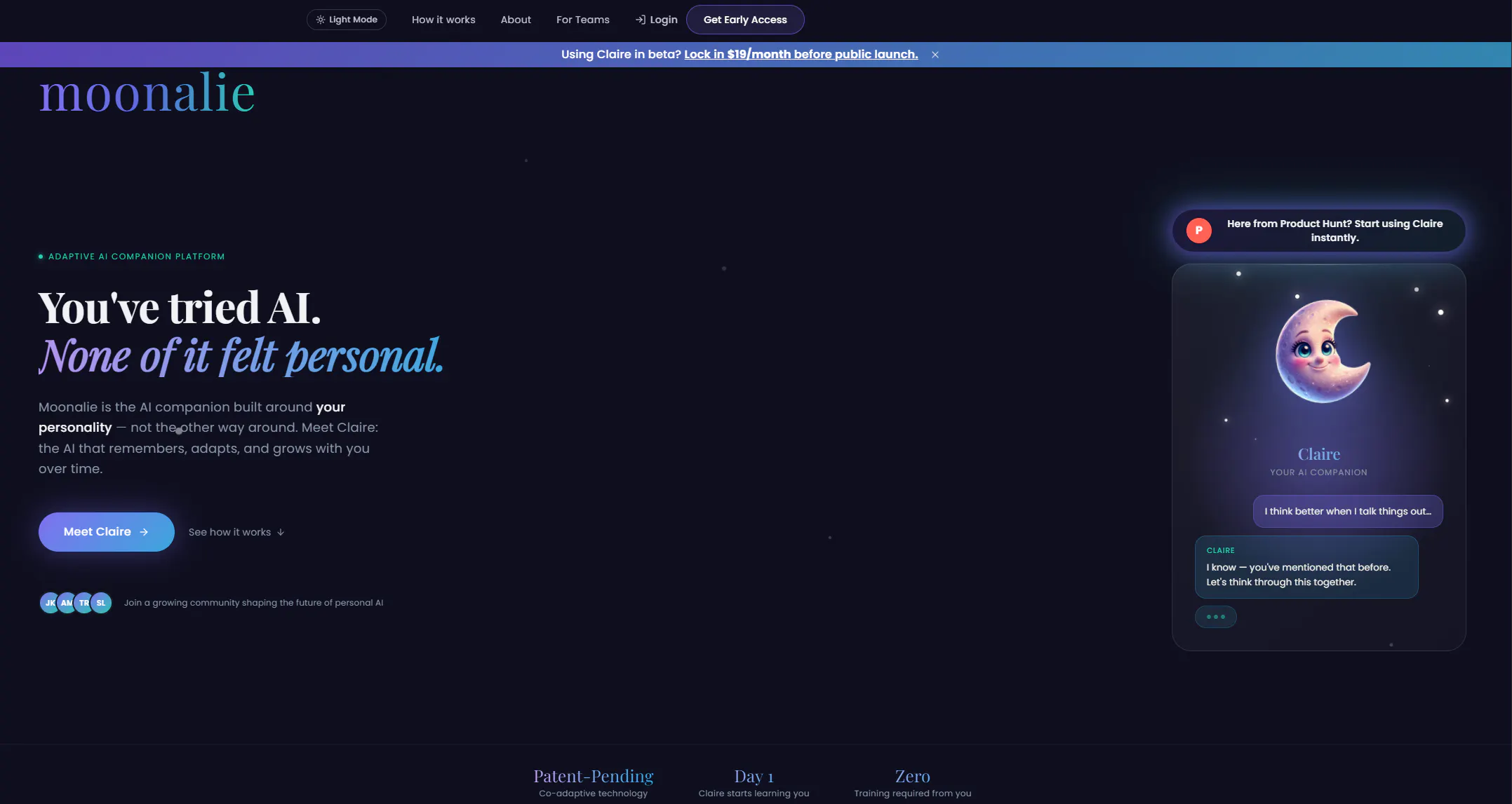 Moonalie product banner
