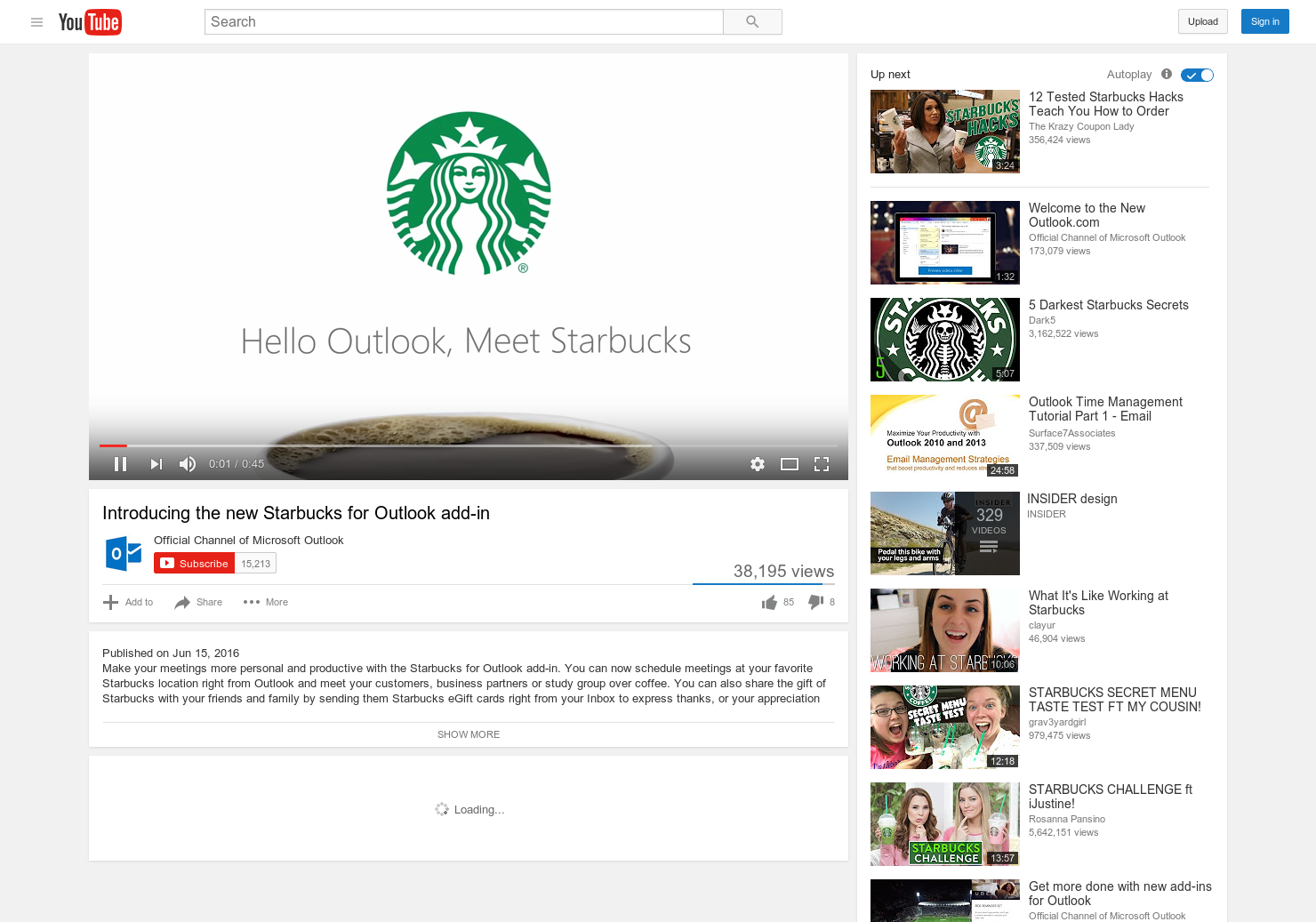Starbucks for Outlook add-in gallery image