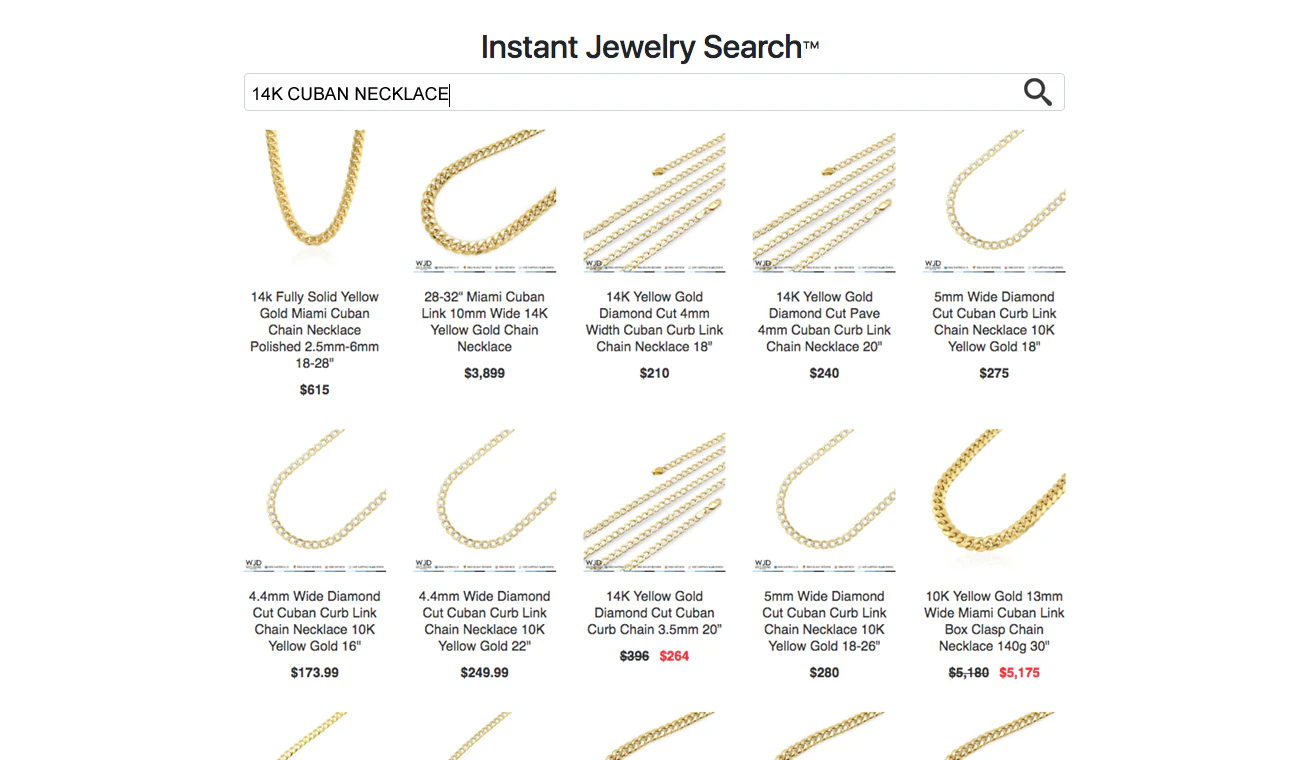 Instant Jewelry Search™