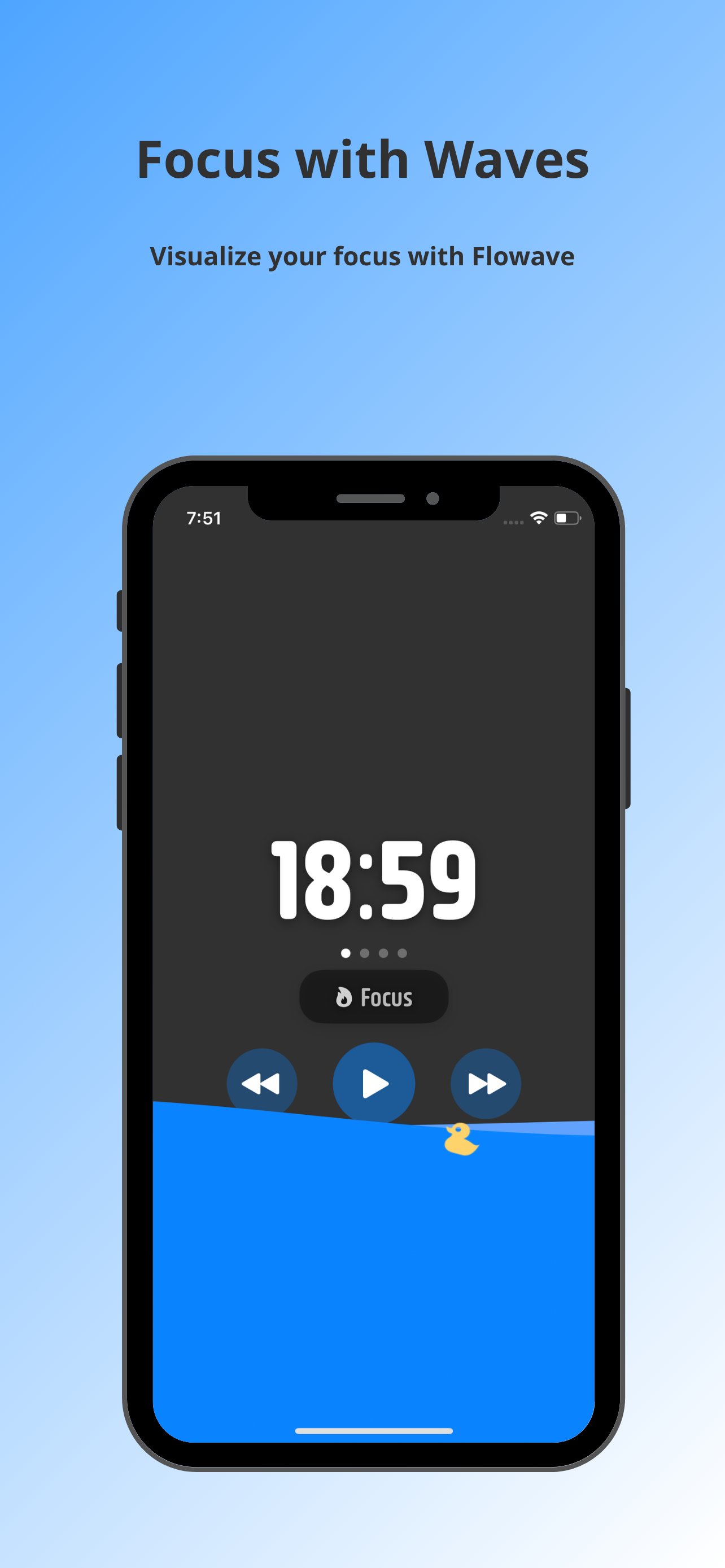 Flowave Pomodoro Timer & Sound - Bleiben Sie im Flow Ein visueller Timer, der Ihnen hilft, sich aufmerksam zu konzentrieren Medien 7