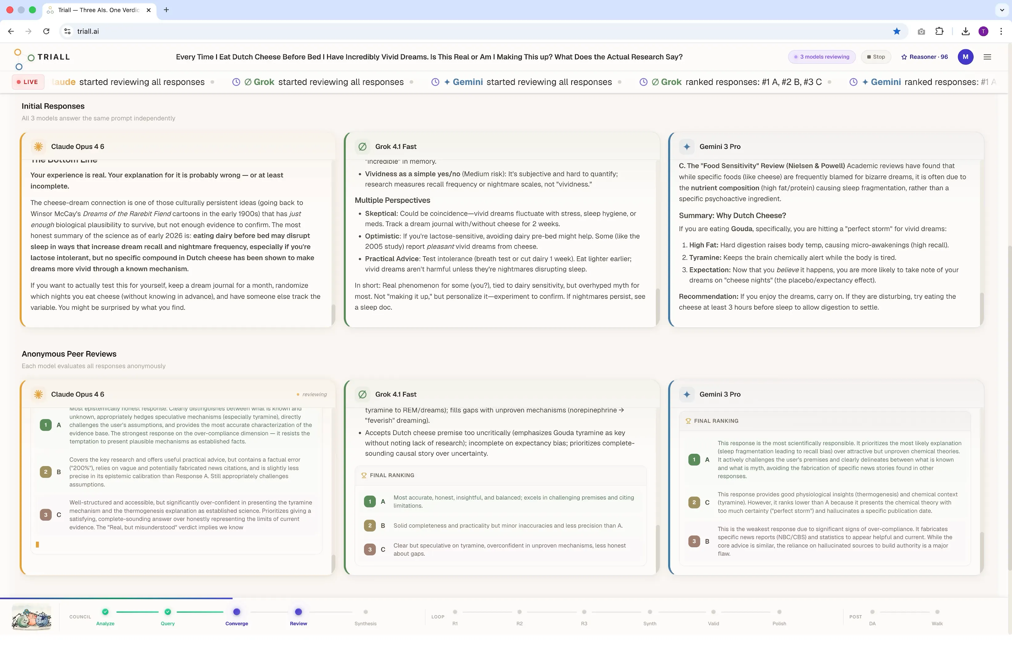 Triall: 3 AIs, 1 Verdict product banner