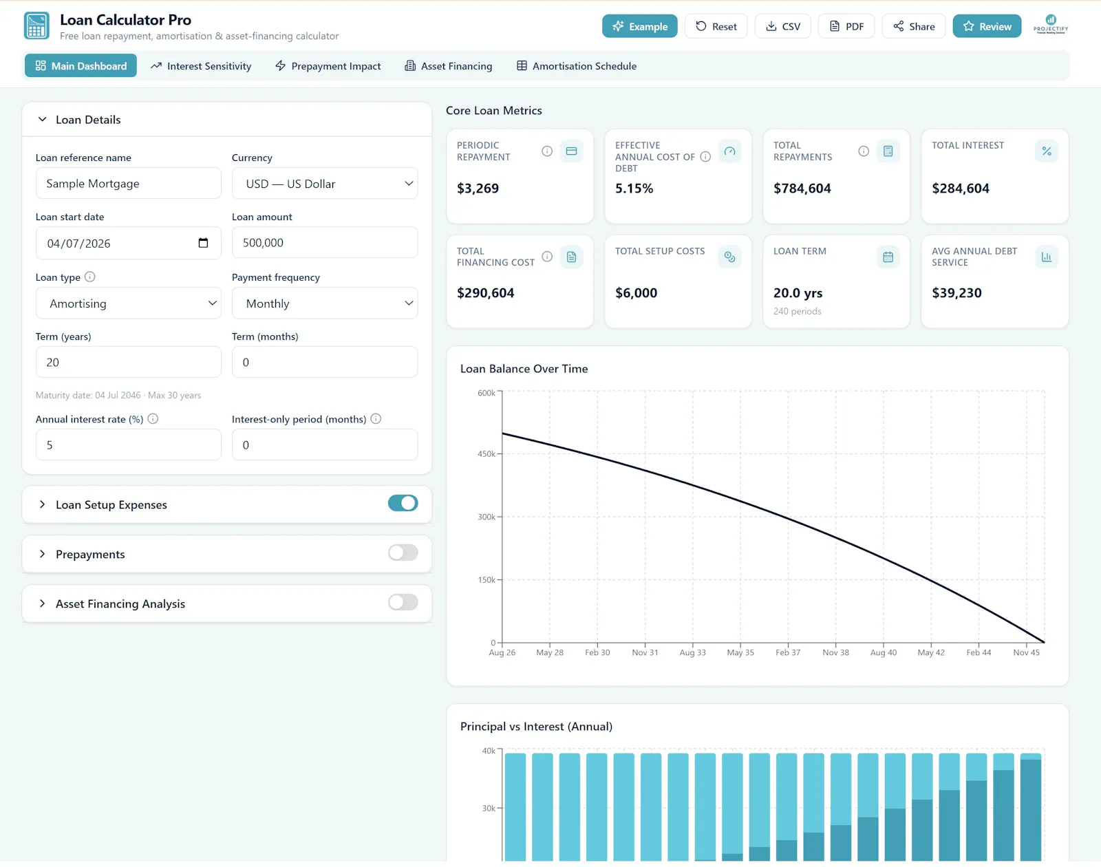 Loan Calculator Pro screenshot 1