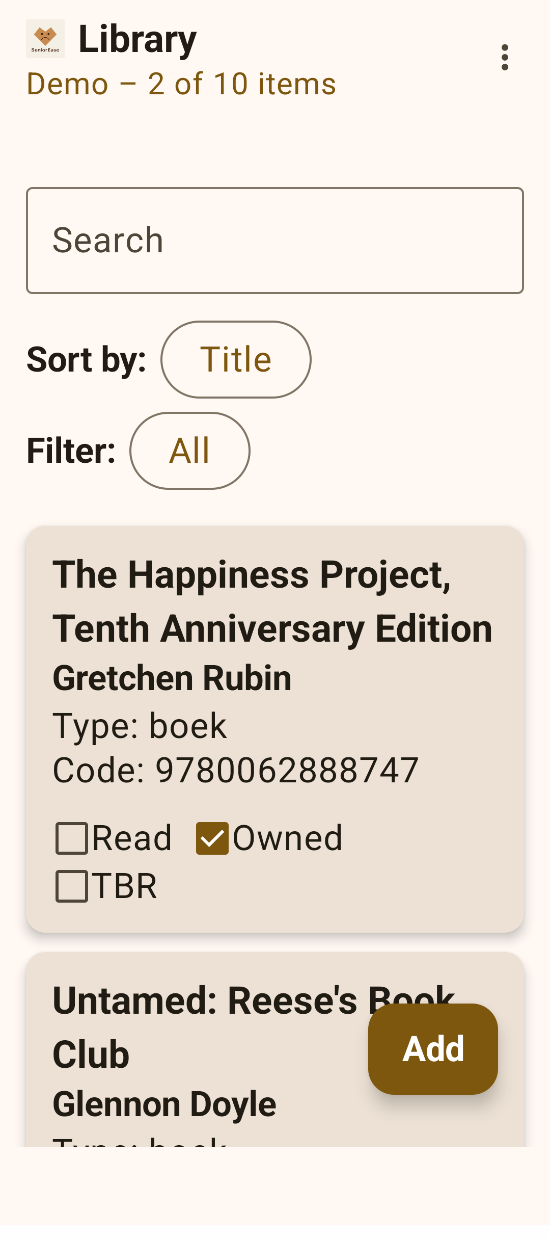 SeniorEase Library  gallery image