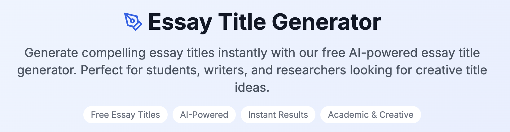 Essay Title Generator gallery image