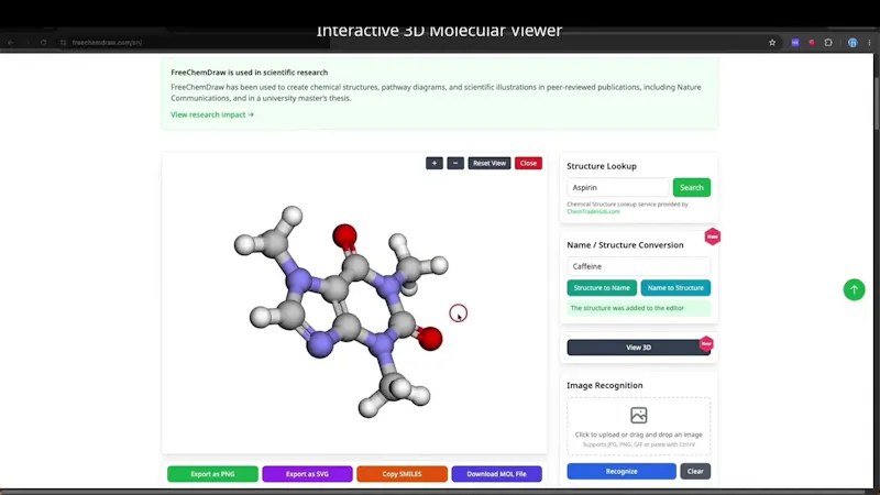 FreeChemDraw screenshot 1 (video preview)