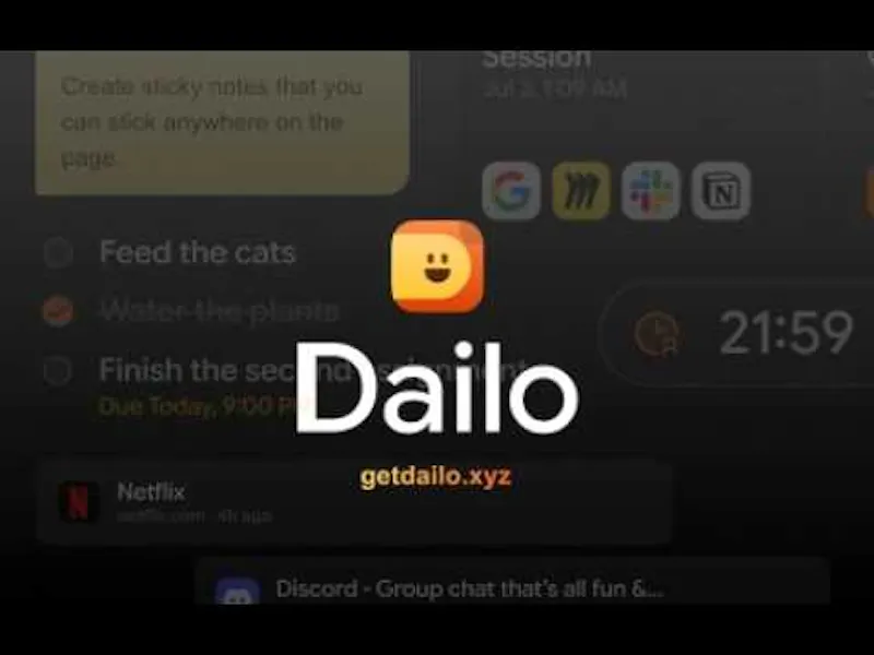 Dailo: Tabs and Bookmarks screenshot 1 (video preview)