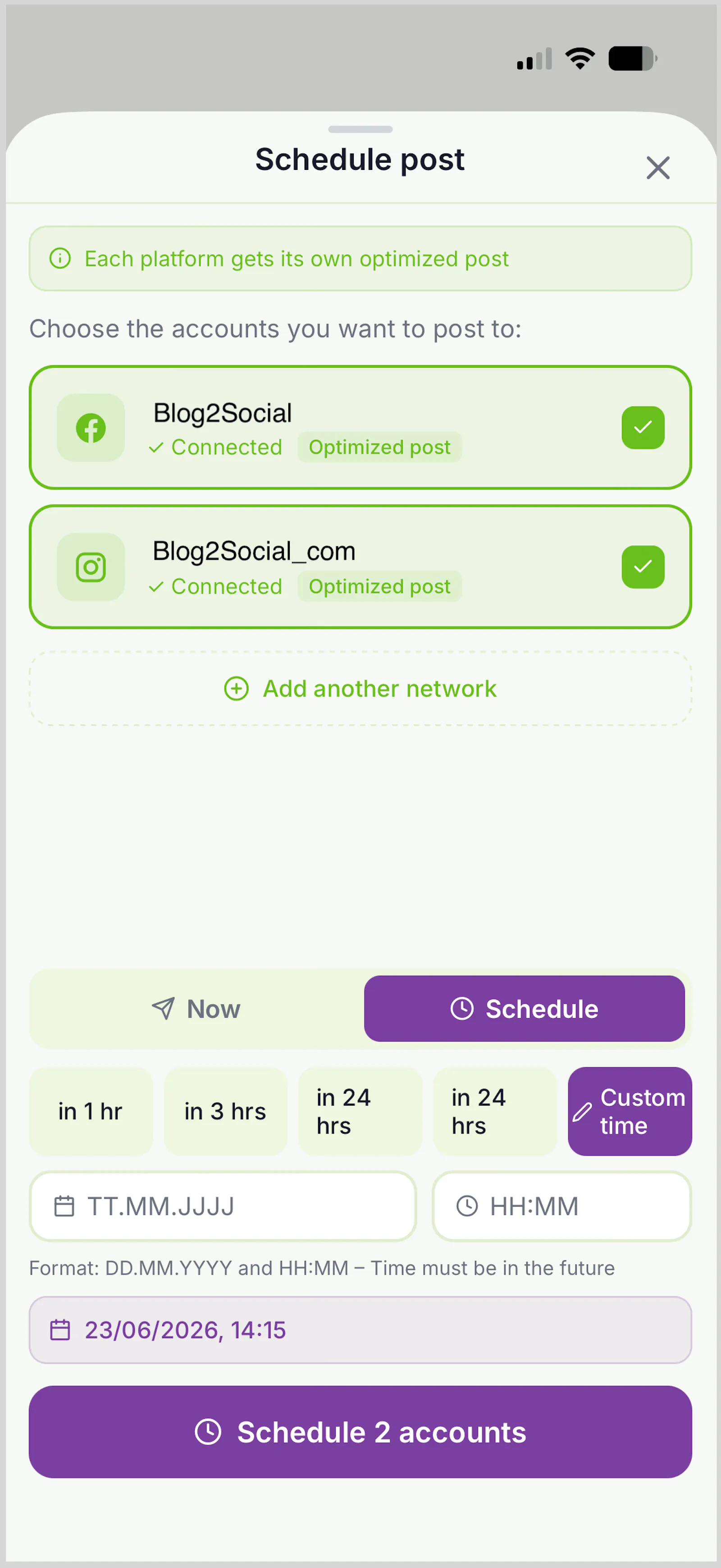 Mobile Social Media Publishing on the Go screenshot 10