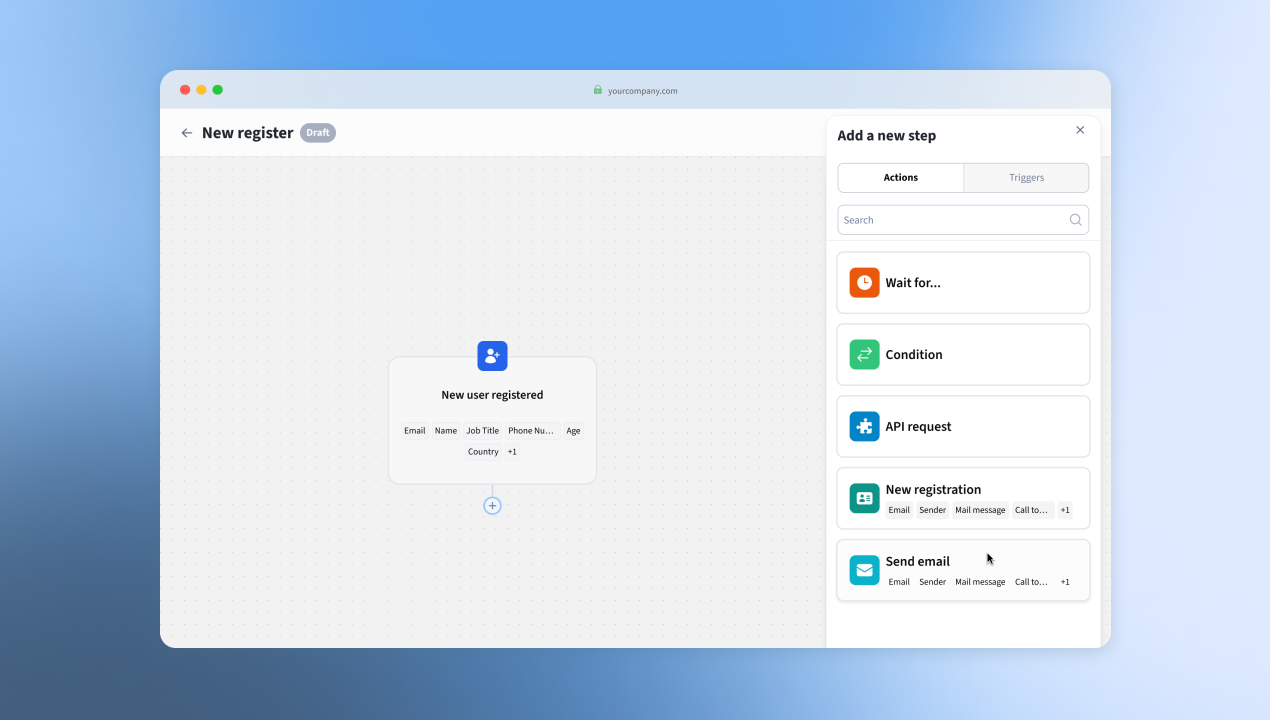 Incrustar el flujo de trabajo - Constructor de flujo de trabajo en la aplicación para su plataforma media 2