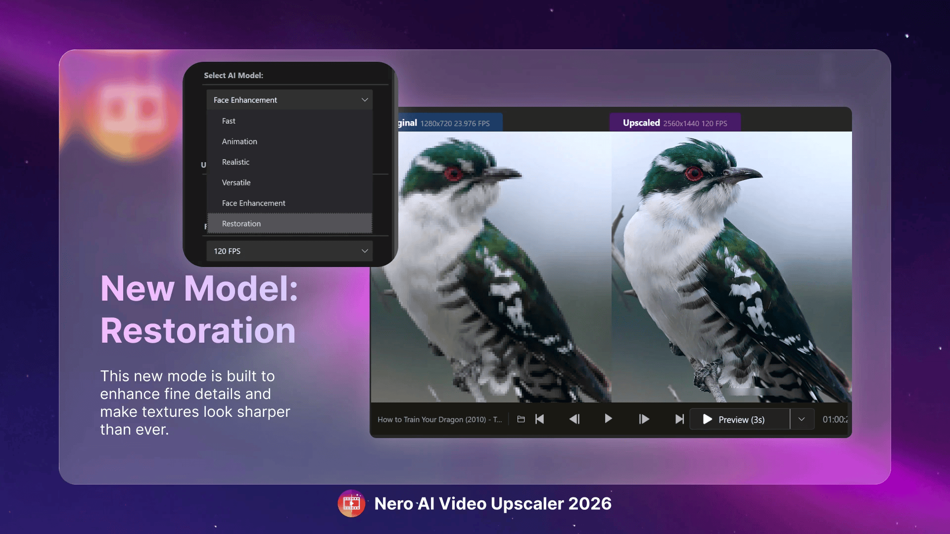 Nero AI Video Upscaler gallery image