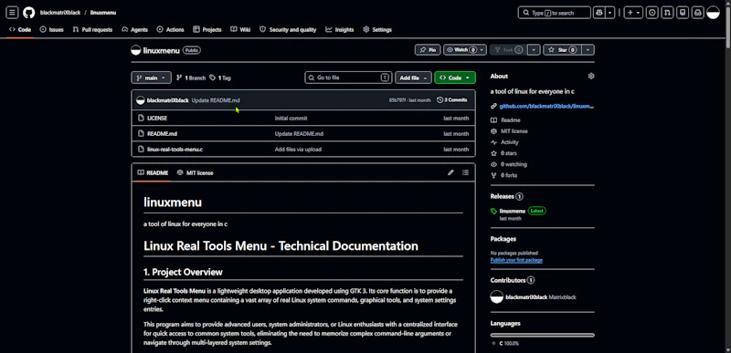 linuxmenu screenshot 2