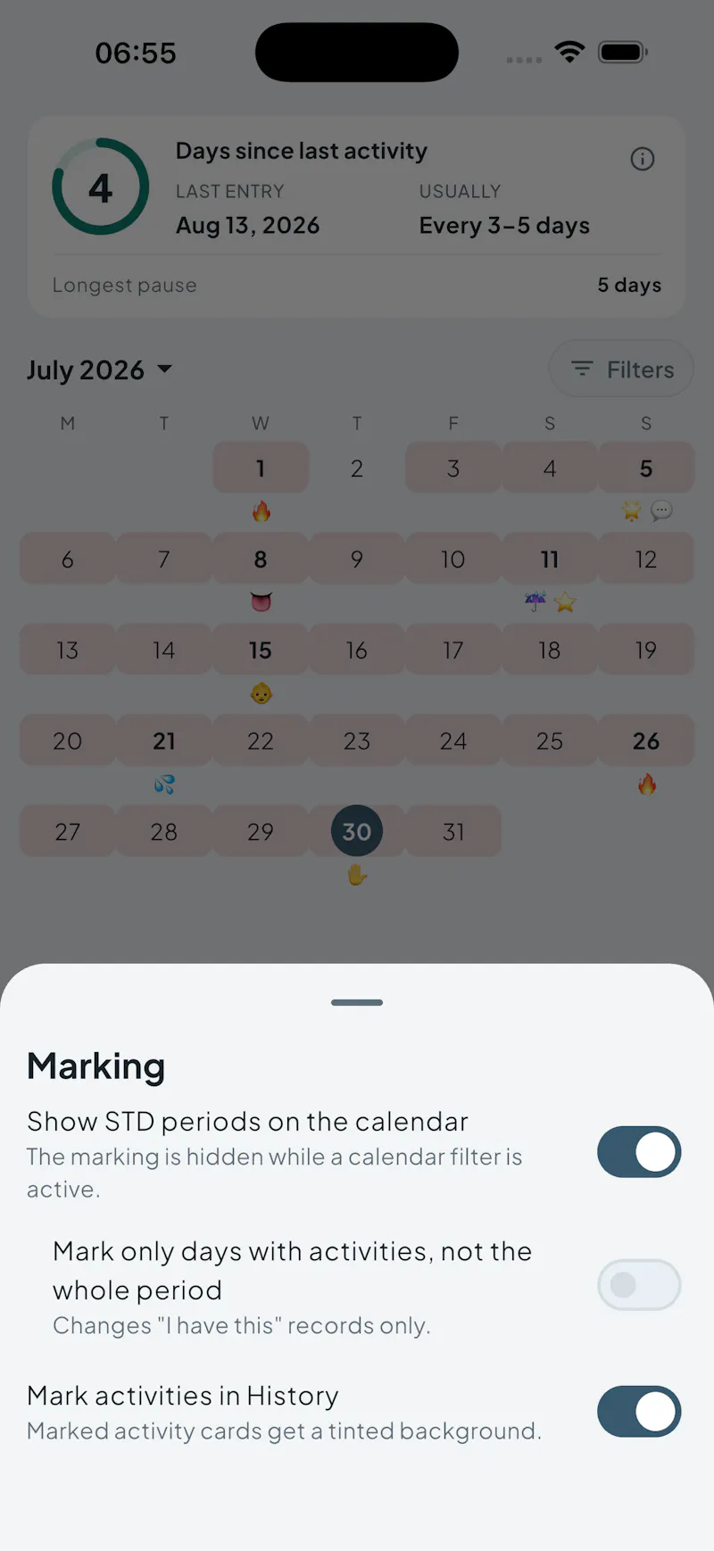 Intimassy - Sexual Life Tracker screenshot 8