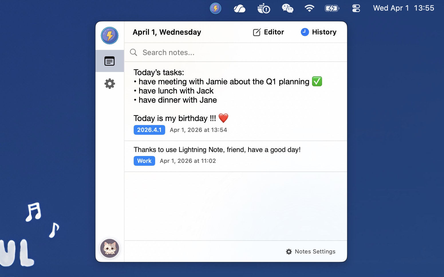 Ligntning Note gallery image