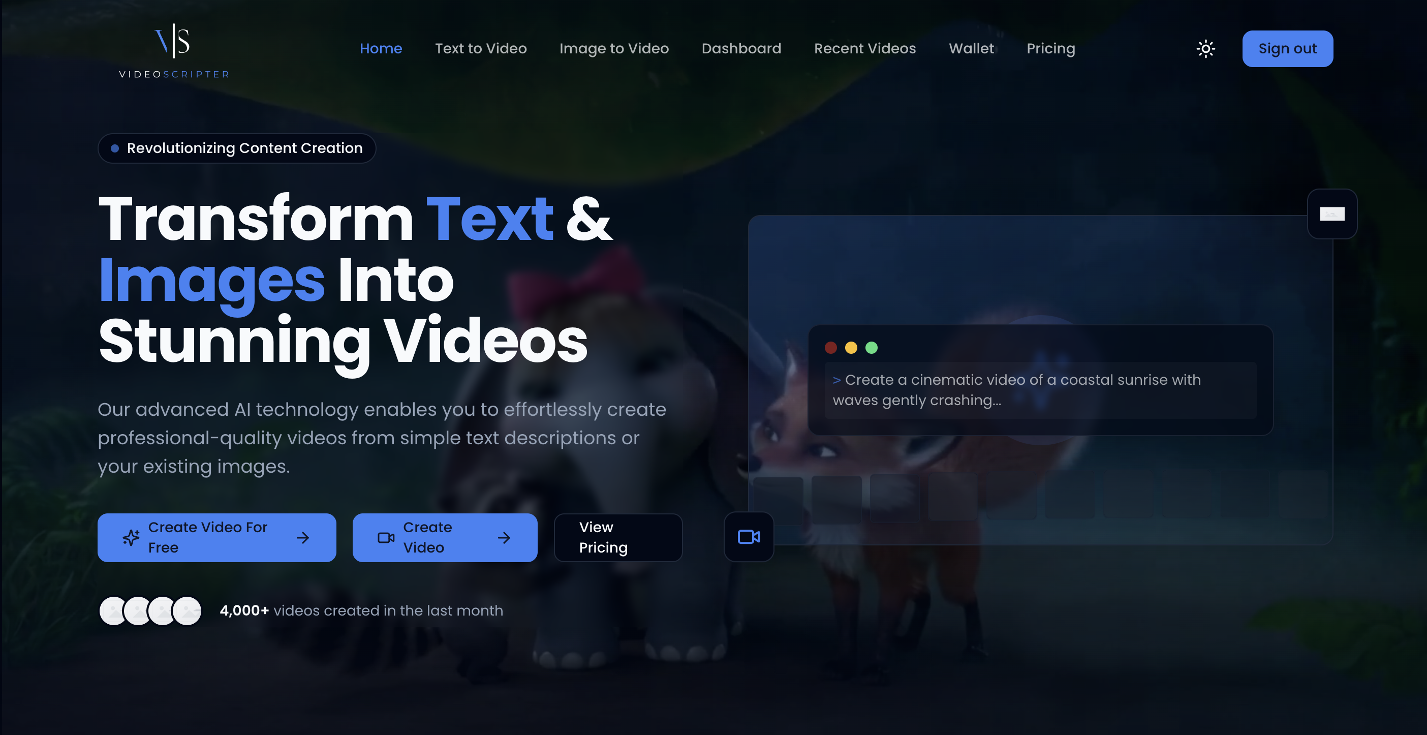 VideoScripter - Main product screenshot demonstrating key features and user interface