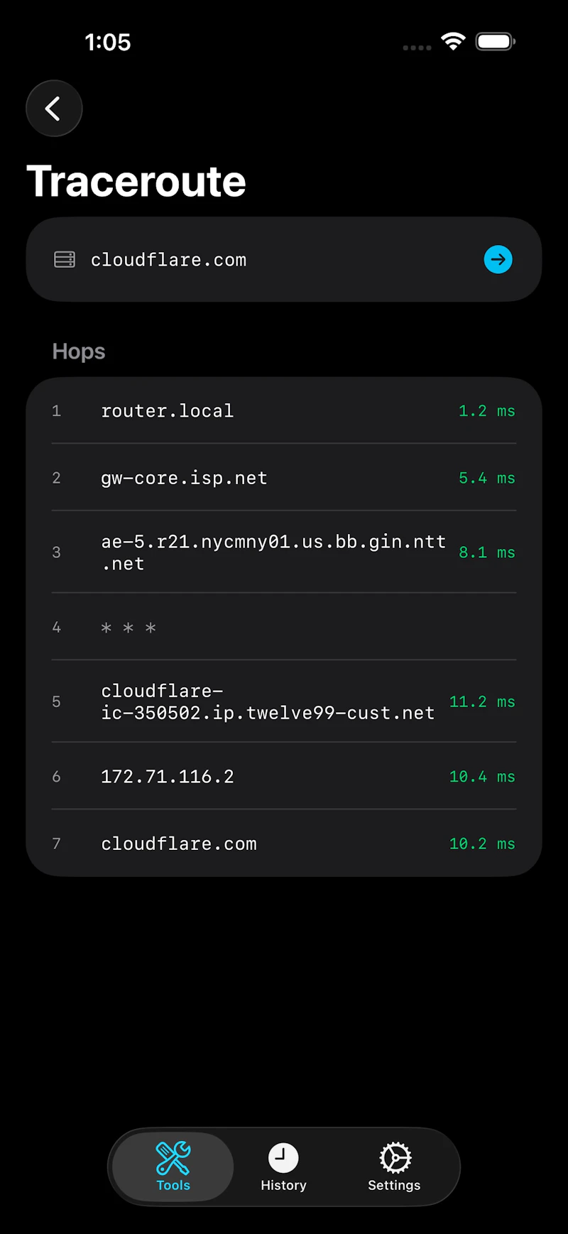 NetProbe screenshot 3