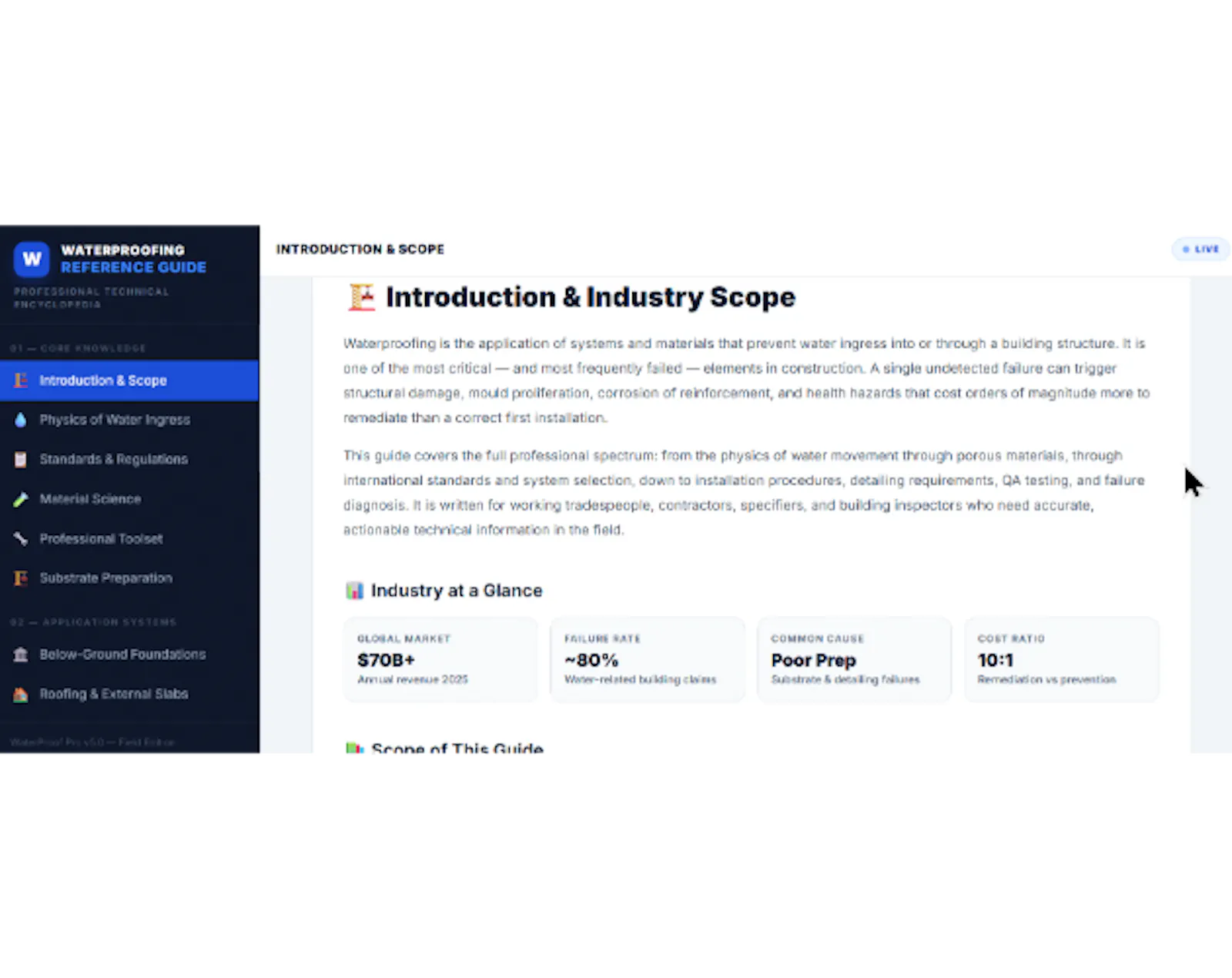 Construction Waterproofing Guide screenshot 1