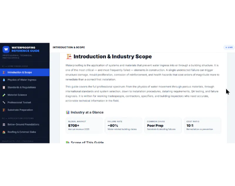 Construction Waterproofing Guide screenshot 1