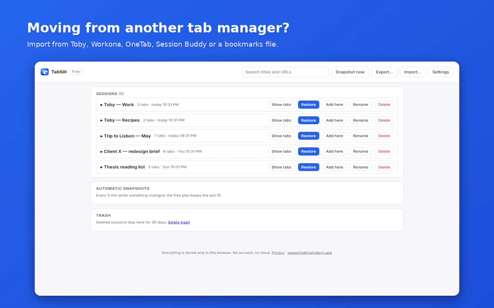 TabSill screenshot 5