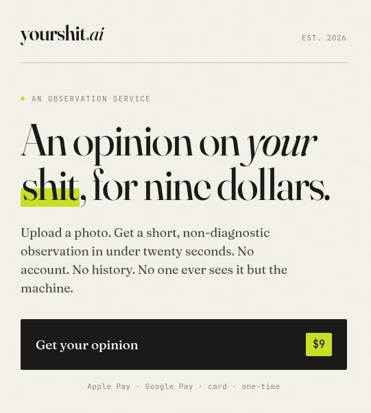 yourshit.ai gallery image