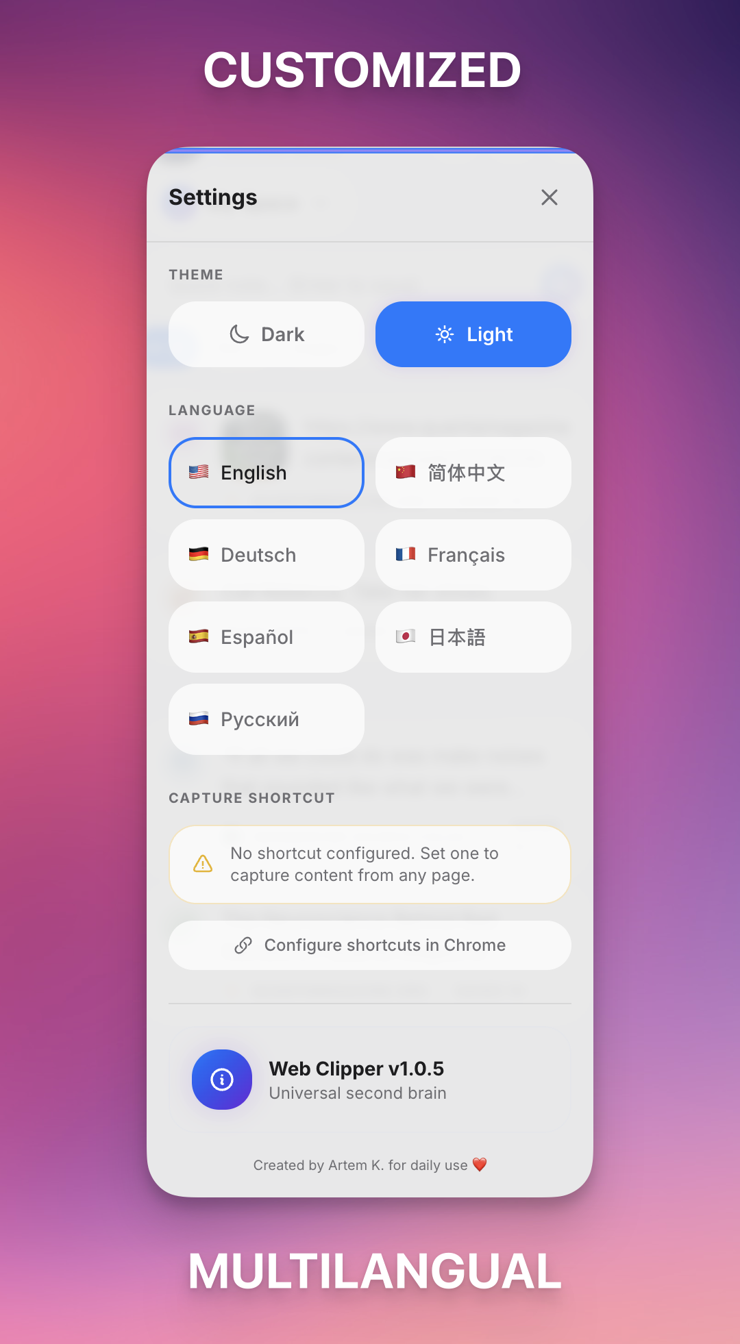 Web Clipper - Second Brain gallery image