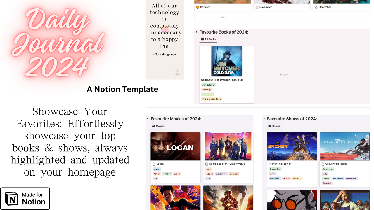 Mídia 2 de Notion Daily Journal 2024