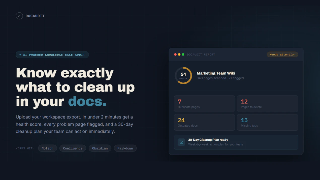 DocAudit: Knowledge Base Audits product