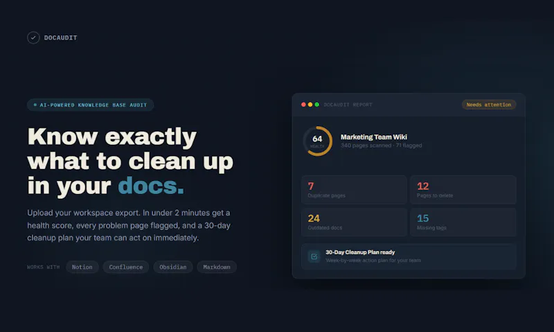 DocAudit: Knowledge Base Audits screenshot 1