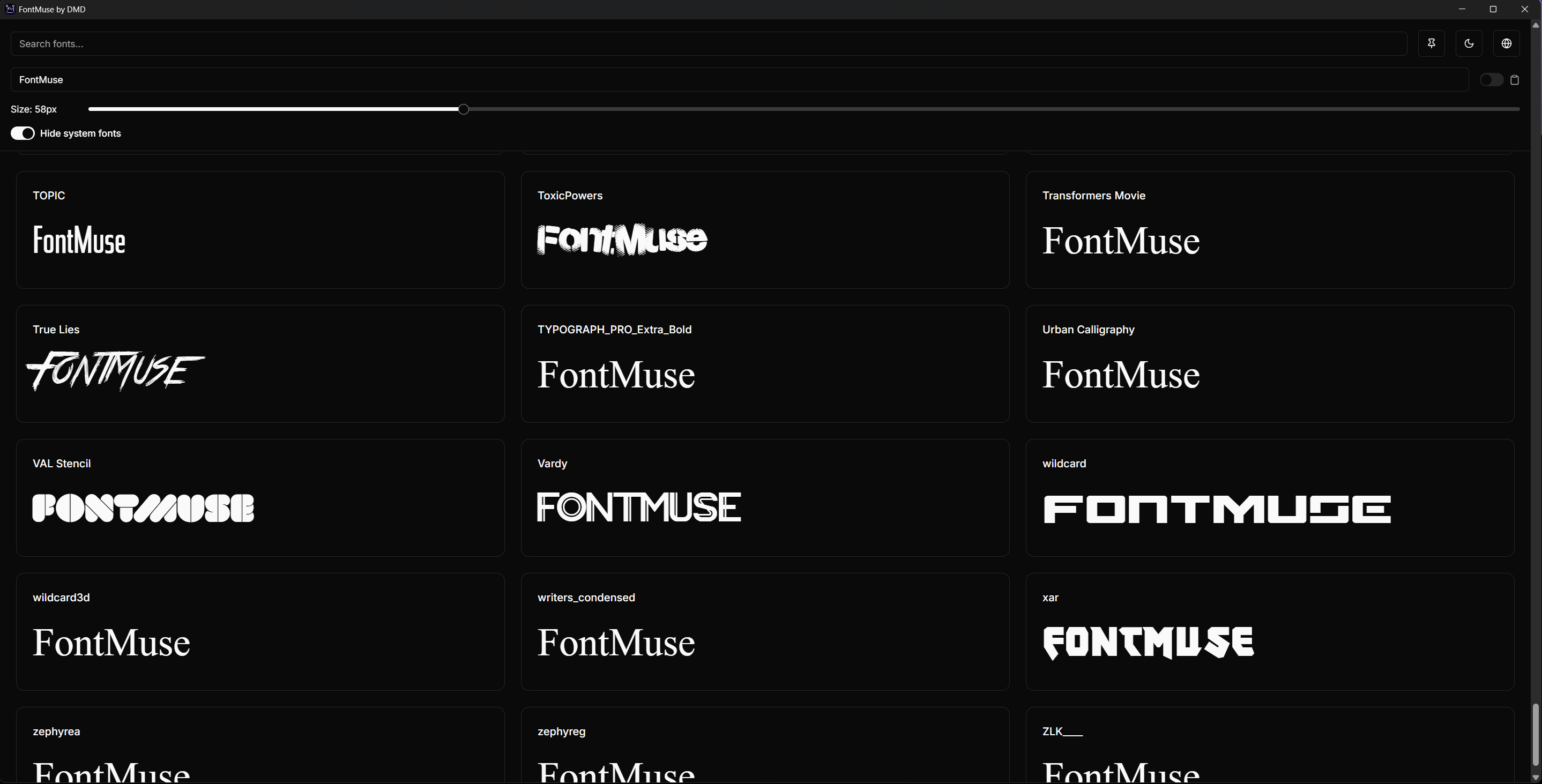 Fontmuse - Anteprime del carattere istantaneo per designer e devs media 2