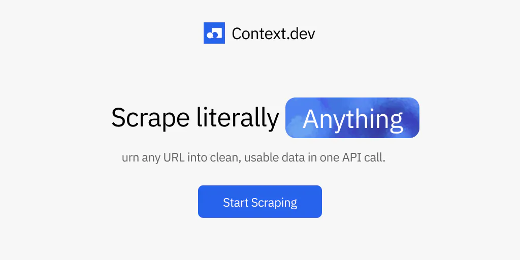 Scrape Anything by Context.dev