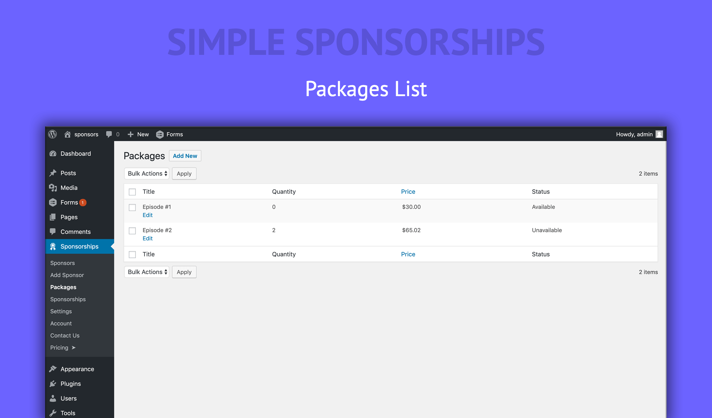 Simple Sponsorships gallery image