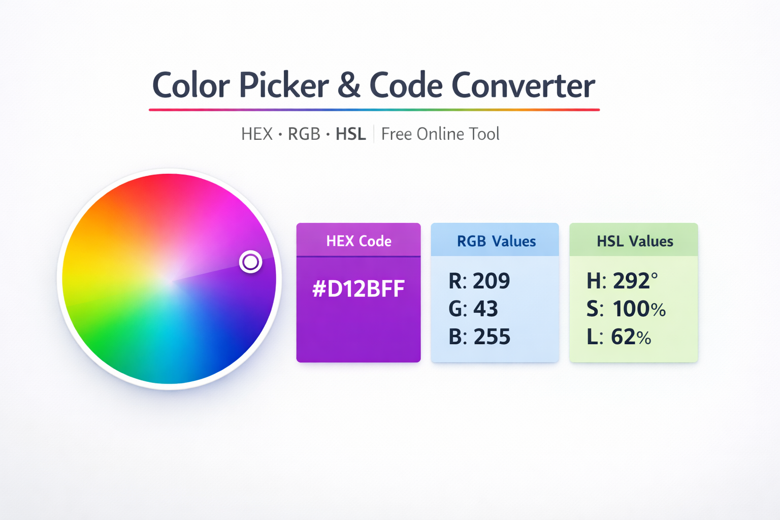 Color Picker & Code Converter | HEX, RGB gallery image