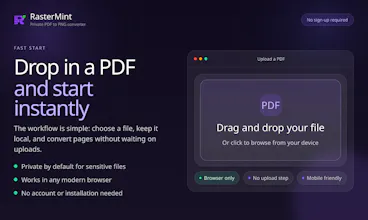 RasterMint — Private PDF to PNG gallery image