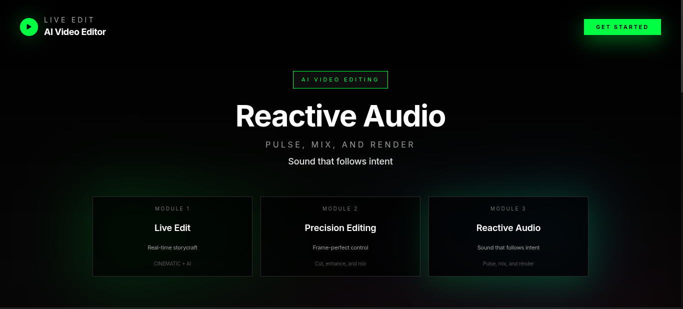 Live Edit - Main product screenshot demonstrating key features and user interface