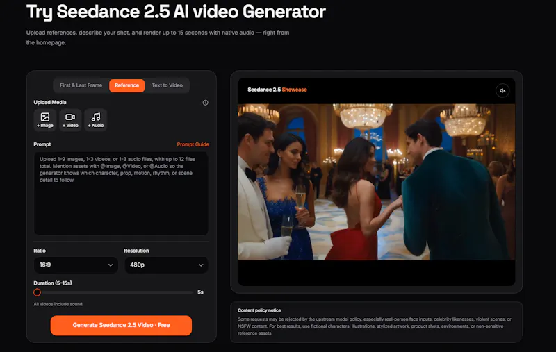 seedance 2.5 screenshot 2