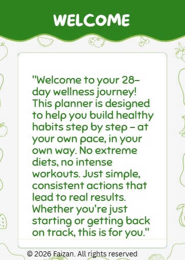 28-Day Balanced Health & Fitness Planner media 11