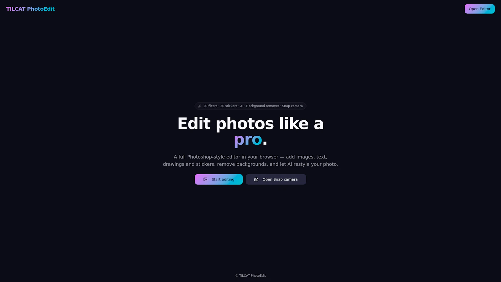 TILCAT PhotoEdit Studio  screenshot 1