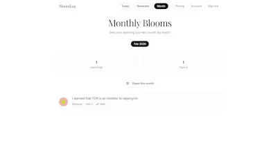 BloomLog gallery image