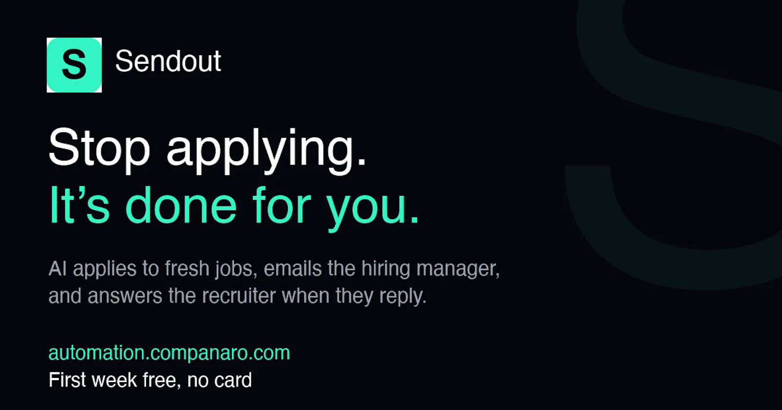 Sendout screenshot 2