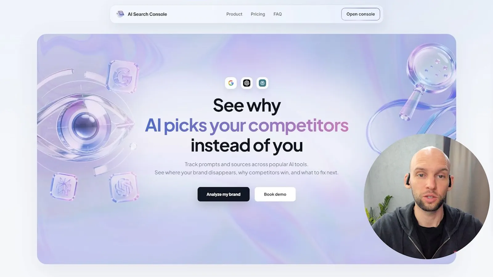 AI Search Console screenshot 1 (video preview)