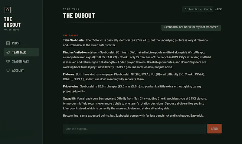 The Dugout screenshot 2