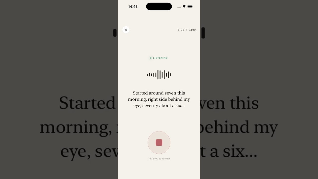 SereneHead: Voice-first migraine tracker gallery image
