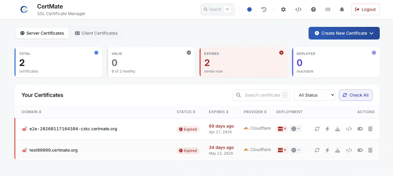 CertMate screenshot 2