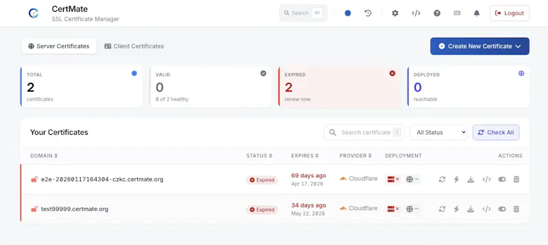 CertMate screenshot 2