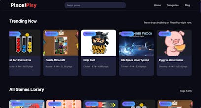 PixcelPlay · Instant iframe games gallery image