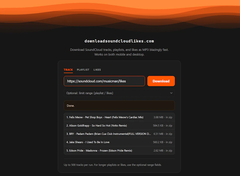 downloadsoundcloudlikes.com screenshot 2