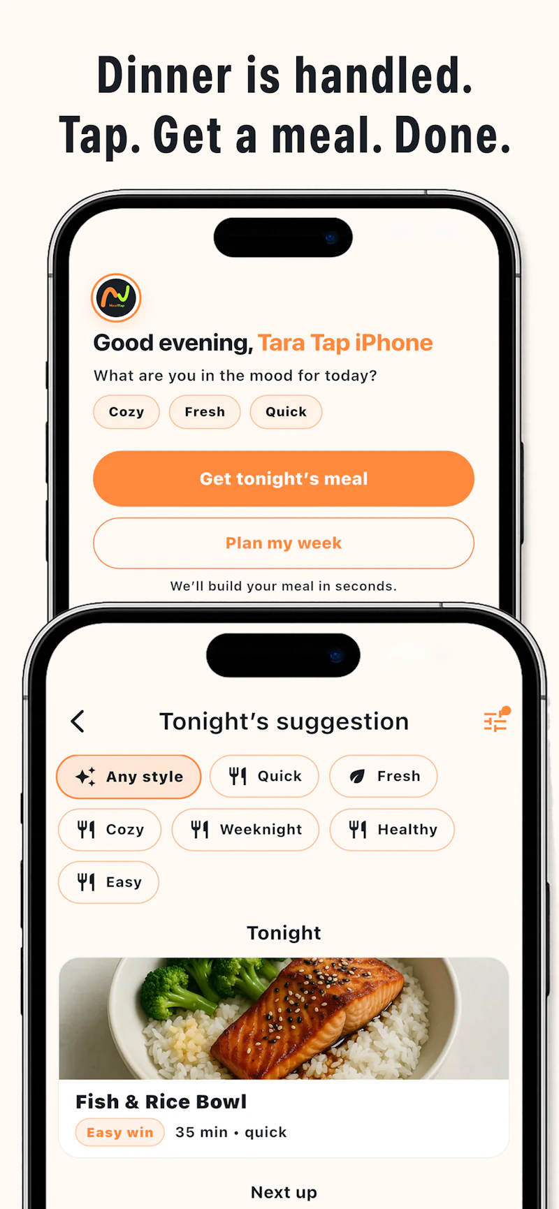 MealTap 2.0 — Dinner is handled screenshot 3