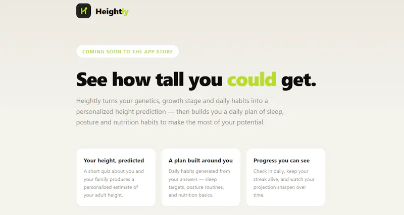 Heightly — See how tall you could get screenshot 1